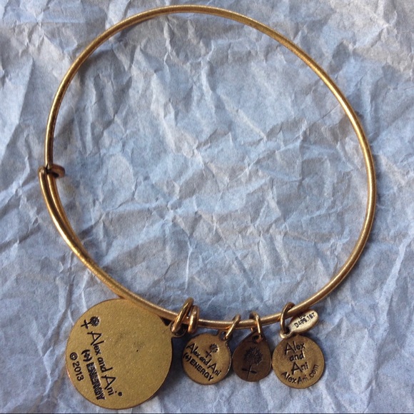 Alex and Ani Virgo Gold Bangle Bracelet Jewelry - Picture 3 of 3